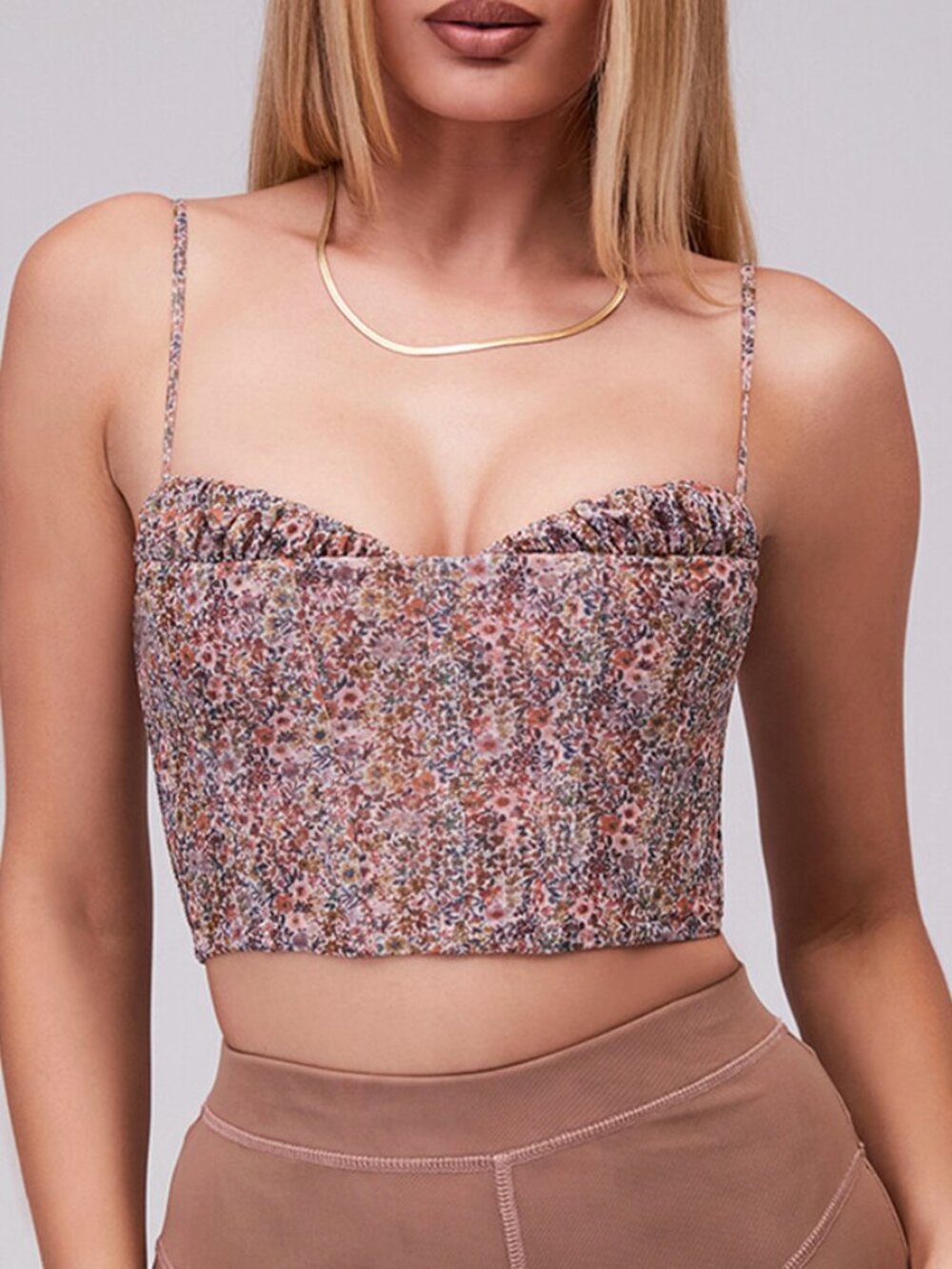 Mistress Rocks Dream Maker Floral Mesh Bustier Top Size Small